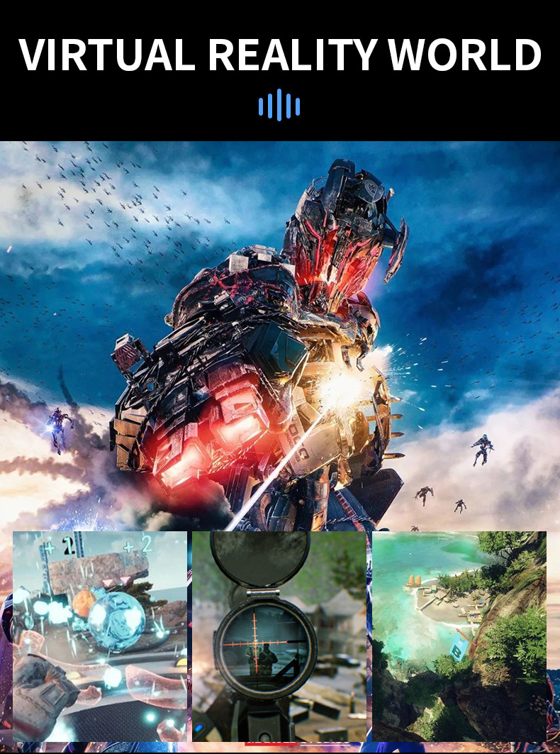 跨境千幻魔镜耳机版vr眼镜 新款手机专用一体游戏机3d眼镜头戴vr详情18