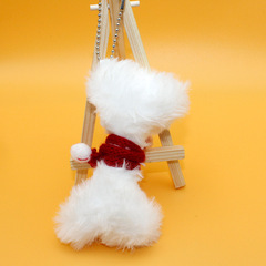 Internet-famous Pucca Dog Bone Elf Bag Charm, Cute Scarf, Bone Elf Keychain, Small Gift Item