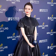 真皮皮衣HN2021春秋外套羊皮帅气腰封戚薇宋茜同款短袖衬衫上衣女