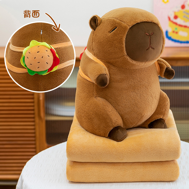 Manta de aire acondicionado de dibujos animados, almohada, edredón, almohada de siesta multifuncional dos en uno, venta directa de fábrica, comercio exterior al por mayor