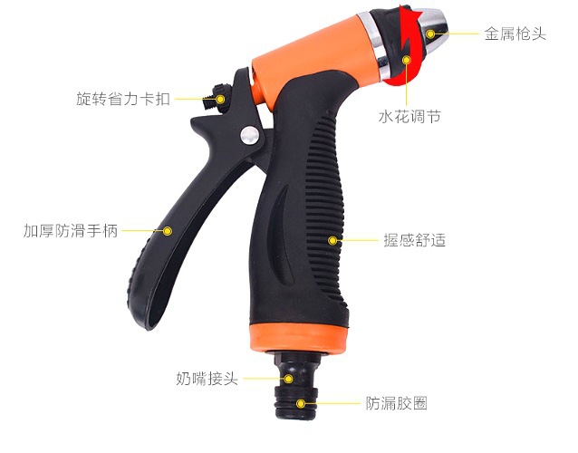 Factory supply 12V car car washer electric high pressure portable water pump all copper household car wash tool water gun