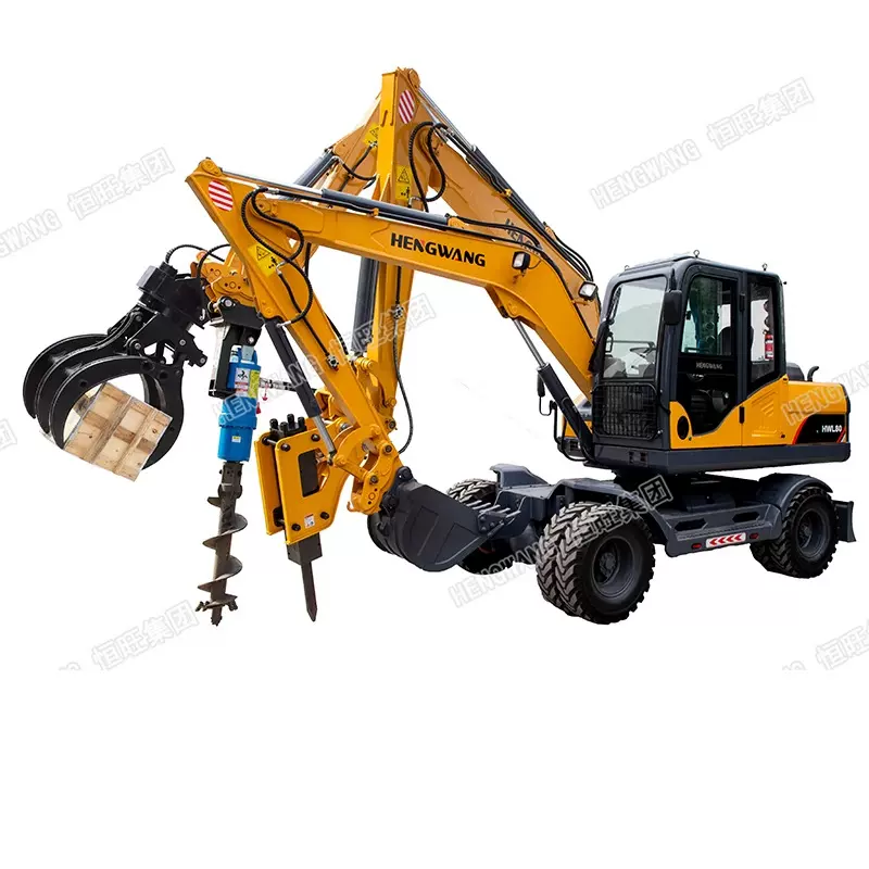 轮式挖掘机 破碎锤轮胎式小挖机农用小型挖掘机配件 轮式挖掘机