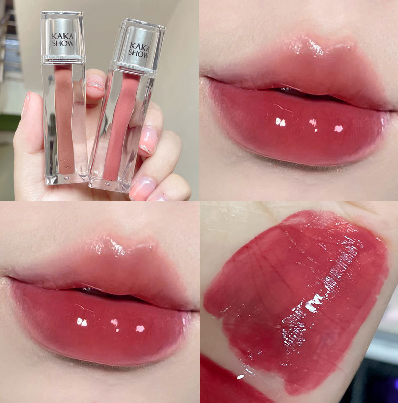 kakashow Transparent Water Mirror Lip Gloss is a clear and moisturizing matte lip gloss for students at an affordable price undefined