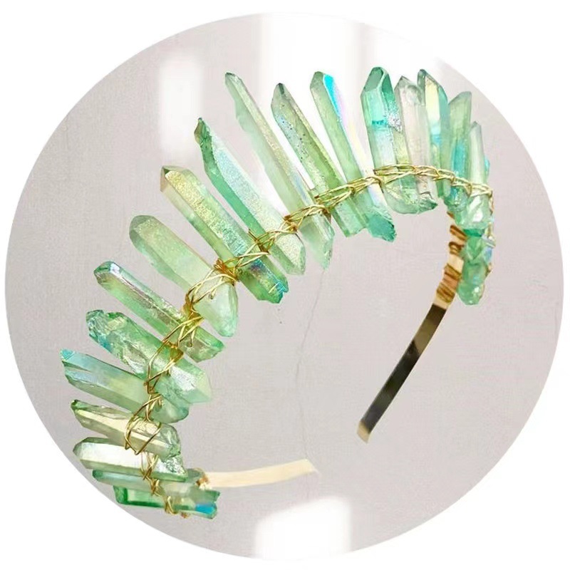 272g Weight Hair Band Hair Accessories Type 1 Piece Quantity Daily Occasion Crystal Material Geometric Pattern Women'S Gender Handmade Design Retro Style Retro Geometric Crystal Handmade Hair Band 1 Piece 23