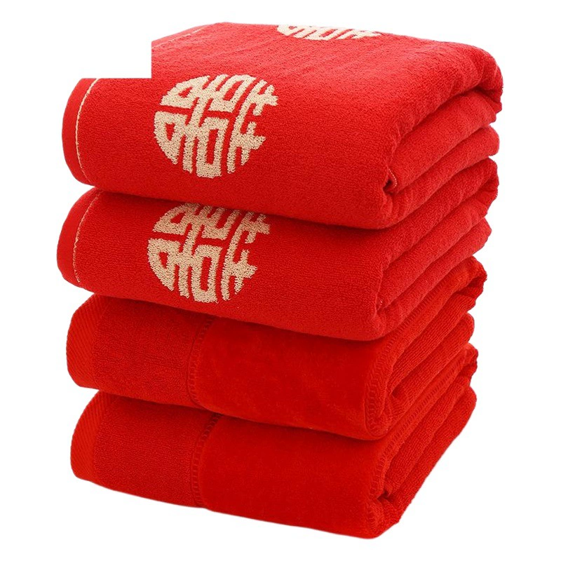 Хлопок свадебное банное полотенце красный жаккард 32 акции нелегко потерять волосы нелегко выцветать поколение свадебных хлопковых свадебных банных полотенец