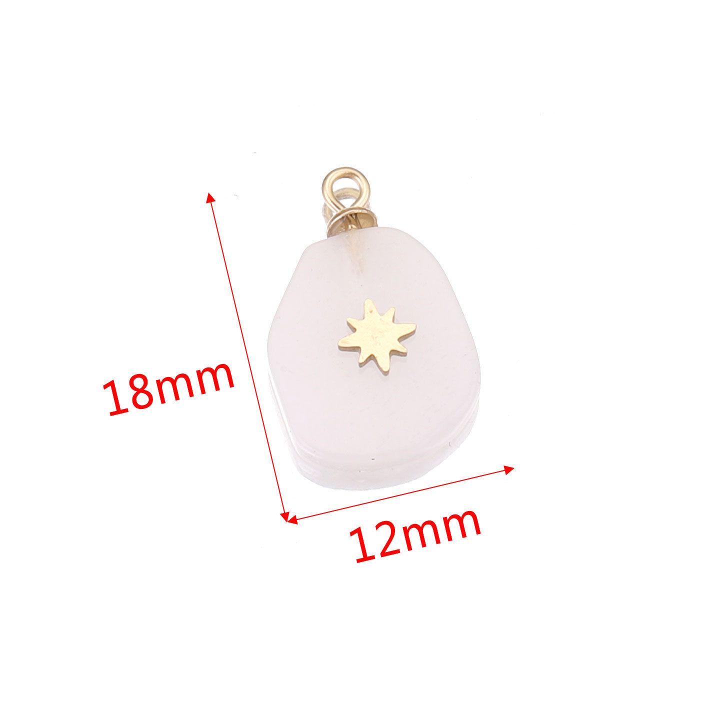 Europa y América Piedra Natural Rosa cristal turquesa Acero inoxidable titanio acero cuadrado pequeño colgante DIY joyería collar Accesorios