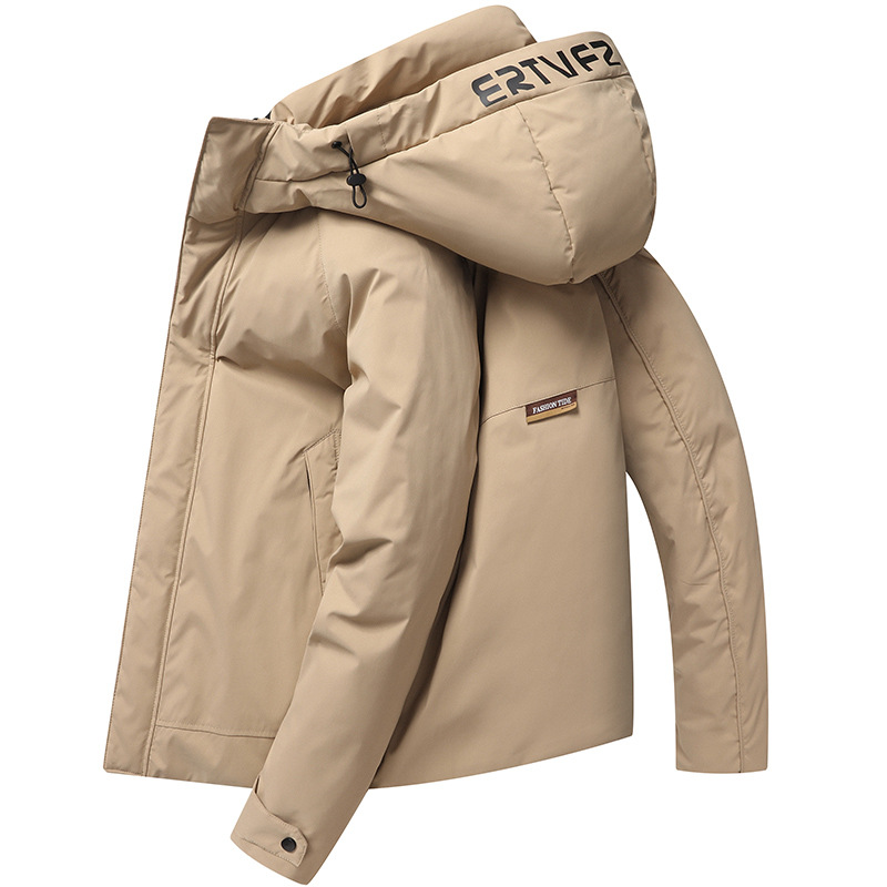 Piumino da uomo caldo e antivento ispessito con cappuccio, giacca da uomo nuova di marca di moda autunno e inverno_voghion.com