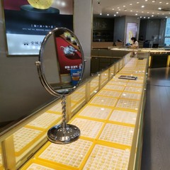 ジュエリーショップミラーカウンター両面ミラーテーブル試着ミラー小道具ジュエリーメイクアップメガネミラーショップゴールドショップ