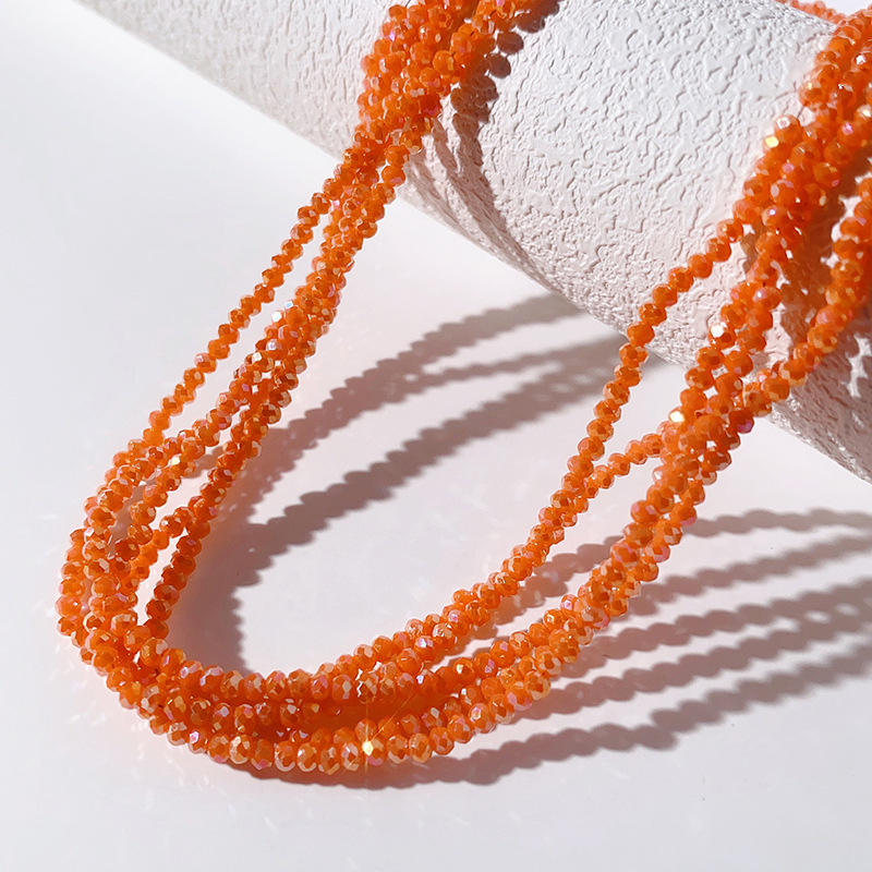 Cuentas planas de 1MM para ruedas de cuentas, cuentas de porcelana AB de alta temperatura, coloridas, transparentes, iridiscentes, facetadas, para pendientes, pulseras, espaciadores y micro cuentas.