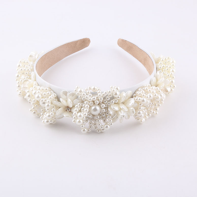 wholesale new fashion inlaid pearl flower wide headband nayachic2