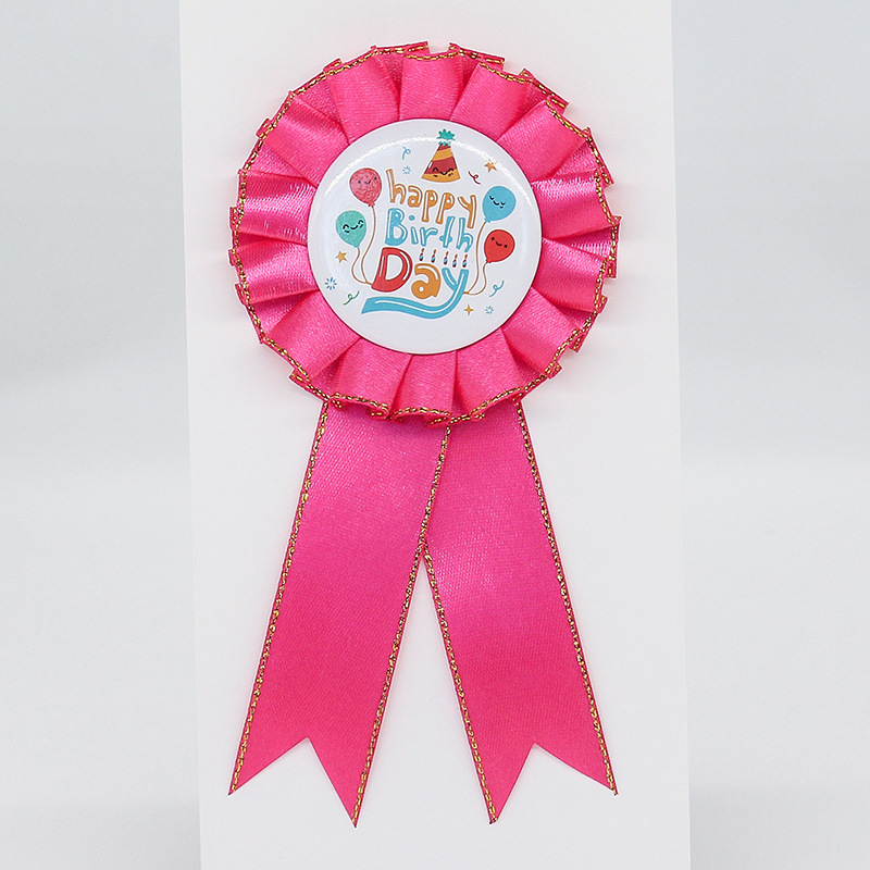 Fabricantes al por mayor cinta insignia festival creativo jardín de infantes flores pectoral insignia de estaño fiesta al por mayor