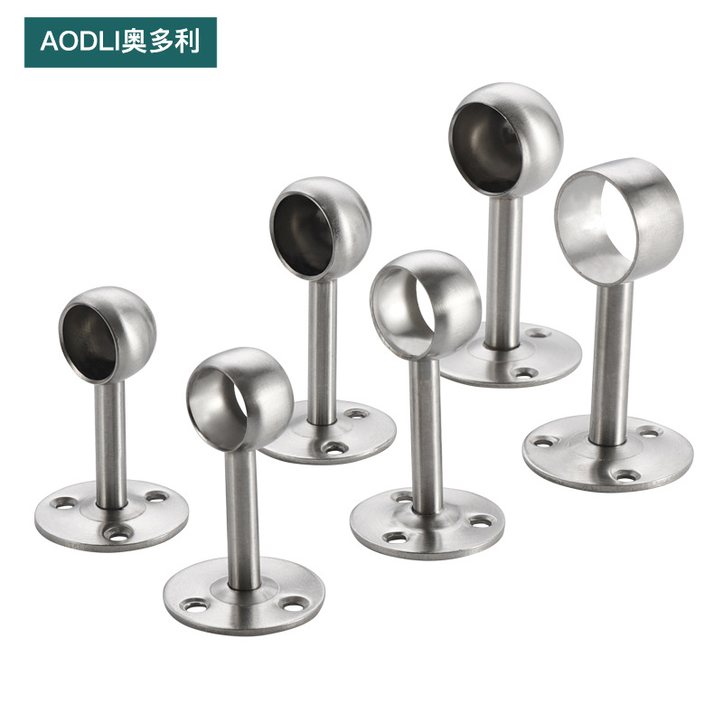 Amada engrosada de acero inoxidable asiento de la toalla asiento de brida hardware de los muebles de alta ronda asiento de la ropa de hardware