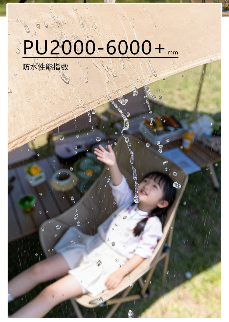 New Quick-Setup Canopy Tent Portable Outdoor Camping Sunshade Black Glue Canopy Sun Protection Rainproof Beach Sunshade Tent
