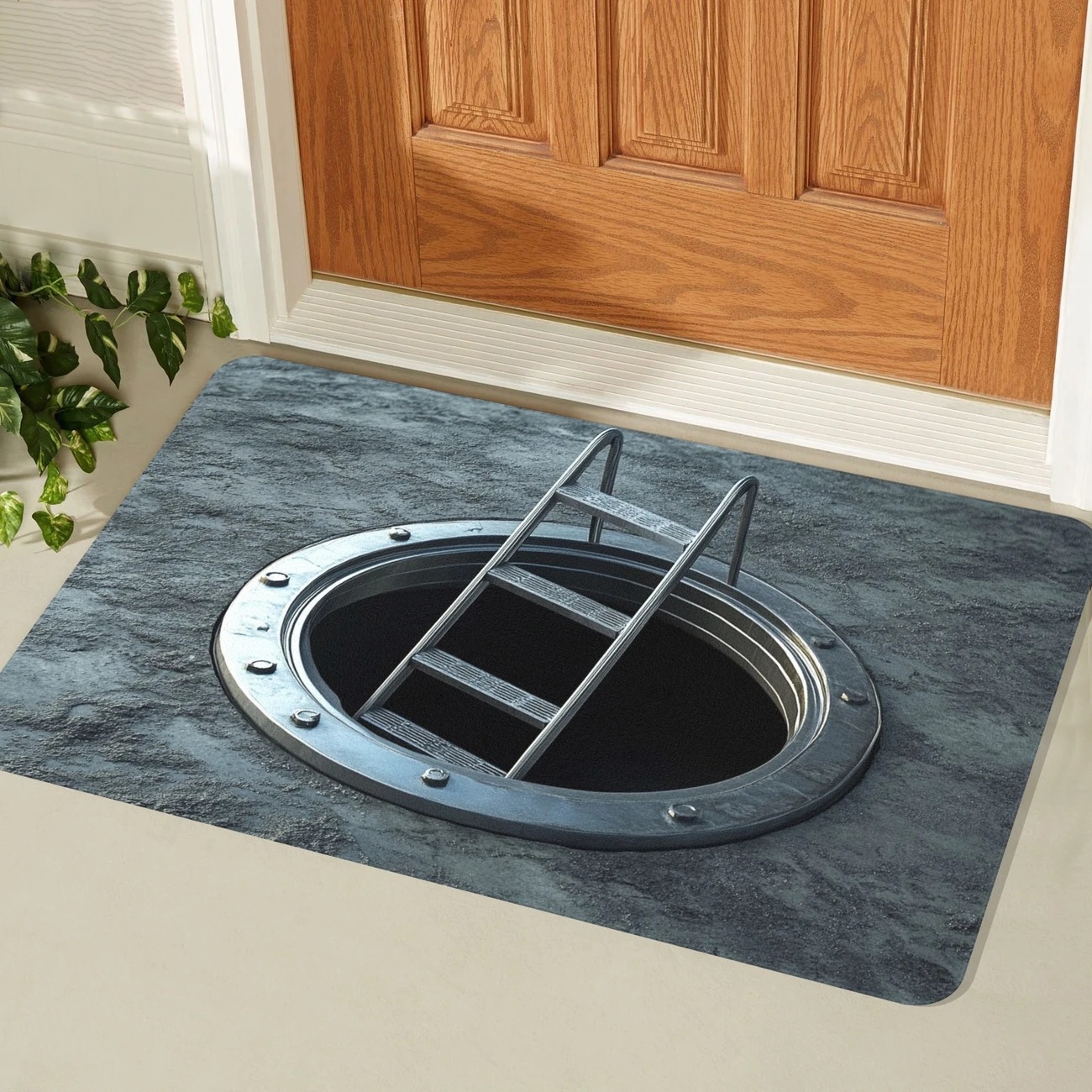 Amerikaanse stijl 3D-perspectief voor het aankleden van schoenen bij de voordeur, vuilafstotende vloermat van kristalfluweel._voghion.com