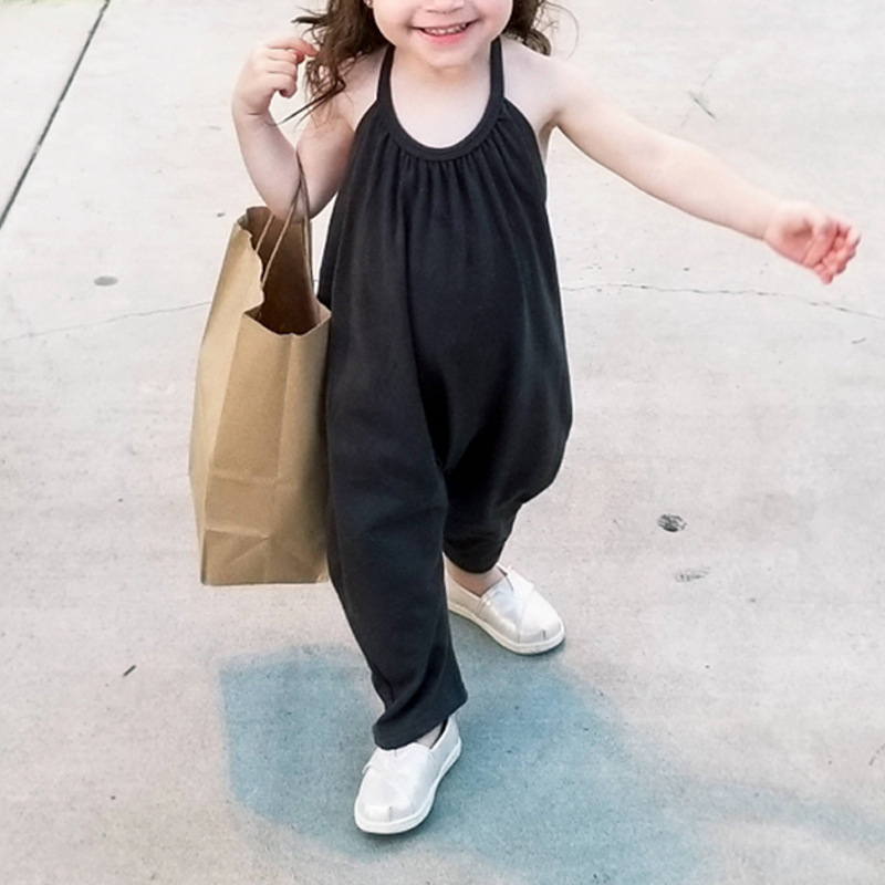 Direct Sale from the Manufacturer: Girls' Summer Strap Jumpsuit, Strap Pants, Strap Romper, Toddler Pants with Straps and Open Back