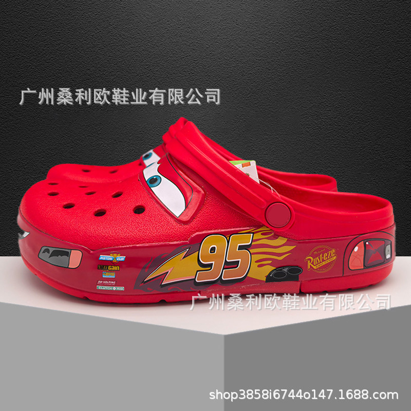 Mcqueen Cars 95 Car Crocs Men's and Women's Shoes Summer Baotou Anti-Slip Crocs Beach Sandals Mcqueen Cars 95 Car Crocs Men's and Women's Shoes Summer Baotou Anti-Slip Crocs Beach Sandals