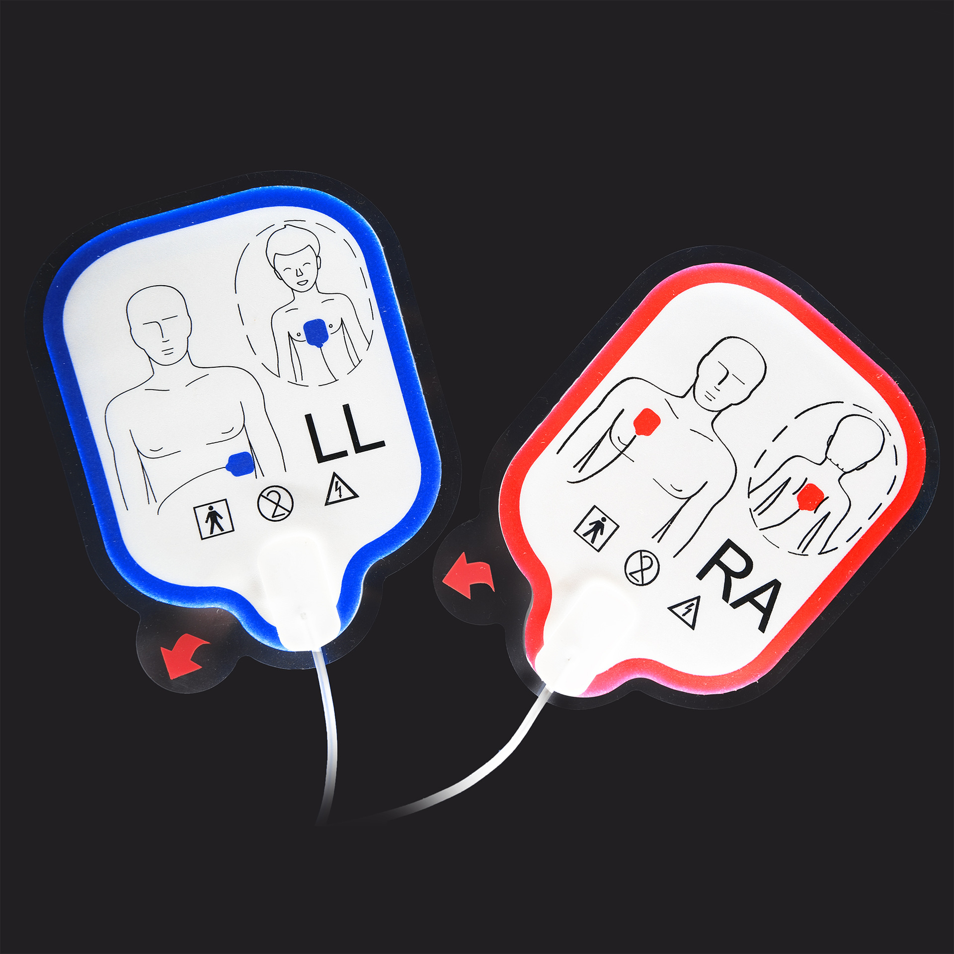 工厂直销成人AED培训除颤电极片 自粘水凝胶 泡棉除颤培训电极片