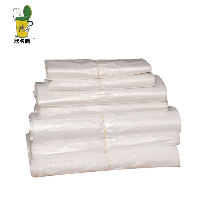 小白色塑料袋透明手提打包袋蔬菜早点背心袋一次性塑料购物背心袋|undefined
