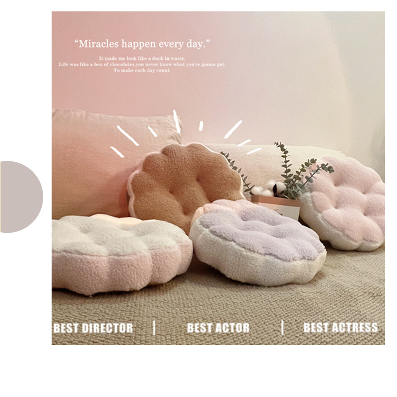 Biscuit invierno ins Red macaron engrosada cojín antideslizante sofá dormitorio Oficina Butt pad gratis