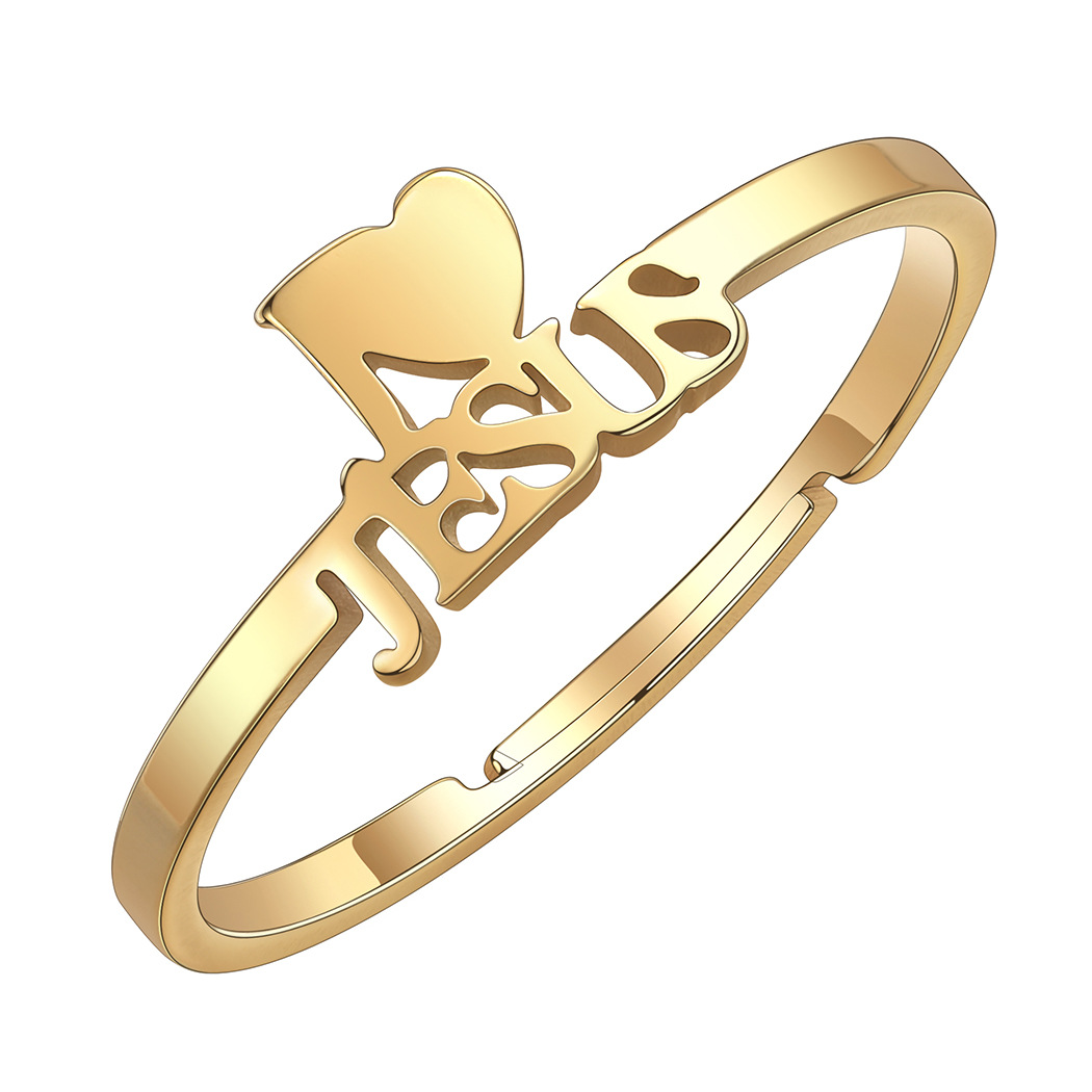 Men's women's adjustable ring stainless steel