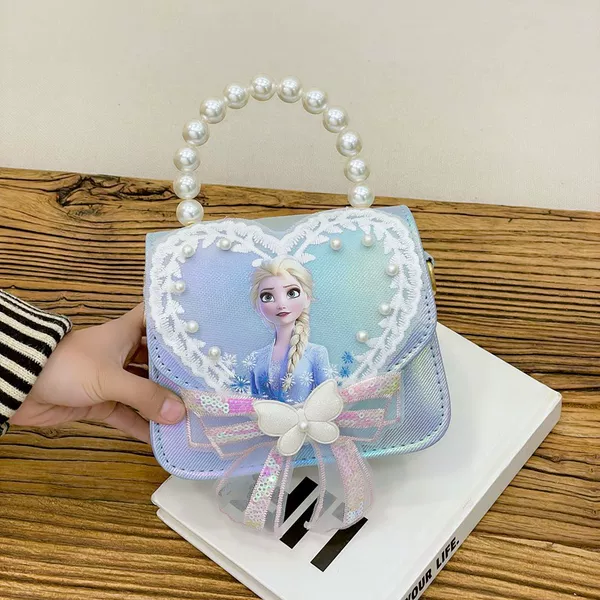 Cross-border little girl Aisha shoulder bag this year's popular fashion pearl hand bag Korean children's messenger bag