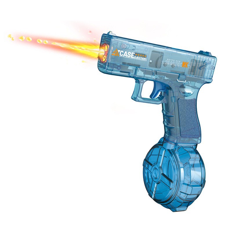Pistolas de agua de enlace Glock pistolas de juguete de absorción de agua totalmente automáticas con luces de cinturón de combate al aire libre para niños en verano