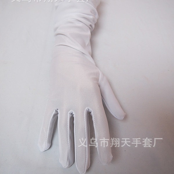 Fábrica al por mayor de las mujeres extendida 55cm protección solar guantes discoteca baile rendimiento moda elegante al por mayor