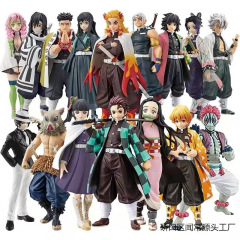 アニメの鬼滅の刃の手は全セットの炭治郎の善逸弥の豆の蝶の忍の無惨な人形の置物の卸売りをします。