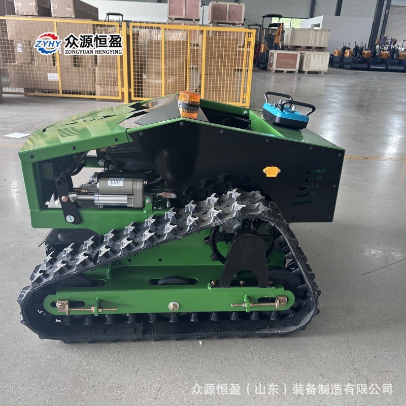 履带式遥控割草机园林汽油除草机 济宁众源自走式智能割草机