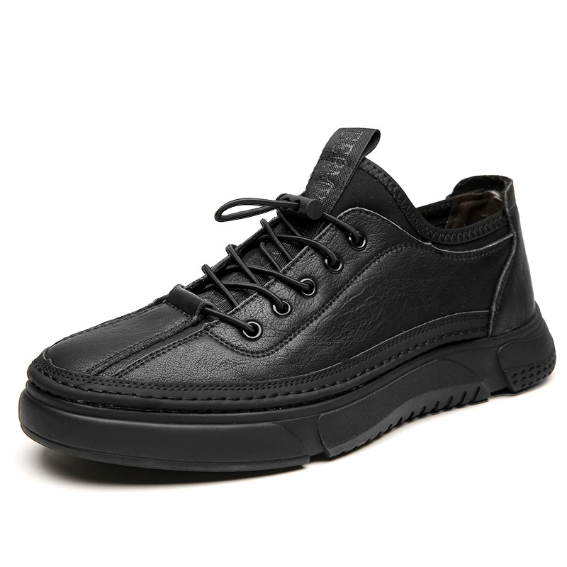 Men's summer shoes for leisure for leather shoes, trend sports fleece sneakers, genuine leather