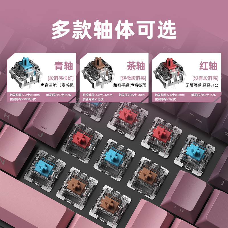 Ruiyi F87 キー有線メカニカルキーボード e スポーツゲーム有線オフィスラップトップ緑軸茶軸赤|undefined