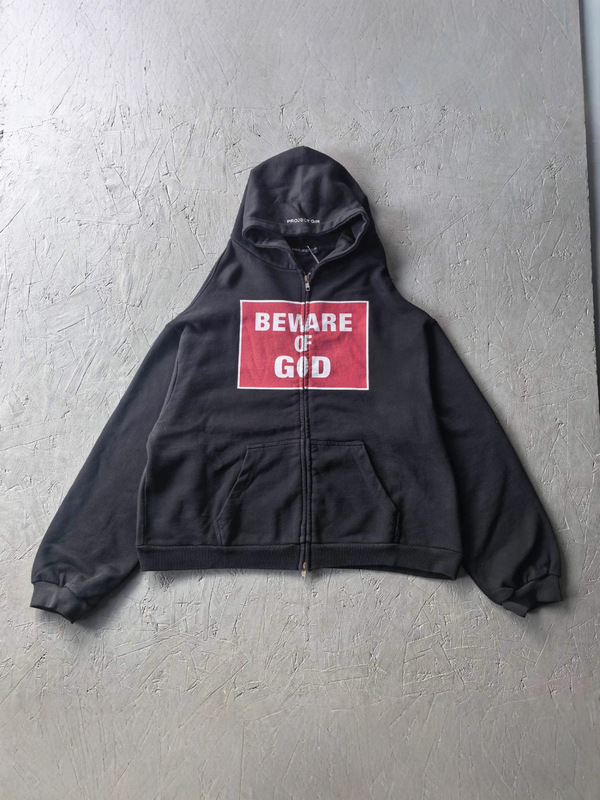 Project G/R Grailz连肩BEWAREOFGOD标语拉链连帽衫卫衣外套夹克|undefined