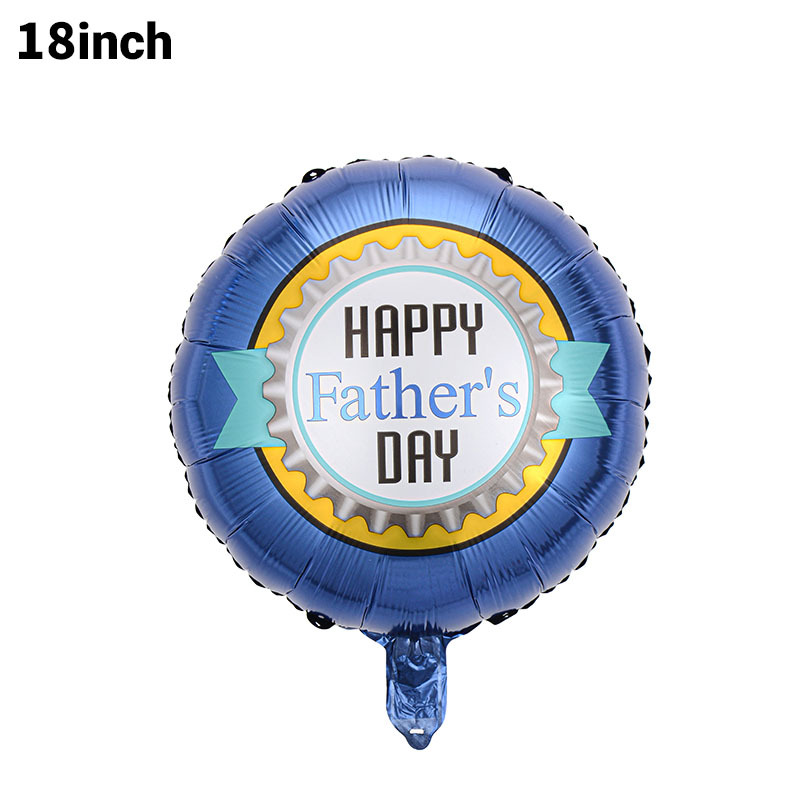 Día del Padre globo Bola de dibujos animados de 18 pulgadas tema inglés feliz vacaciones decoración papá globo película de aluminio