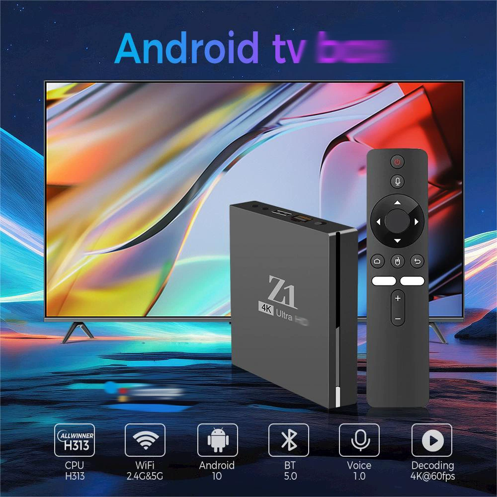 Кросс-п border Z1 сет-топ бокс 5G двойной диапазон WiFi Bluetooth 4K Android 10 иностранный торговый сетевой плеер TVBOX4K воспроизведение