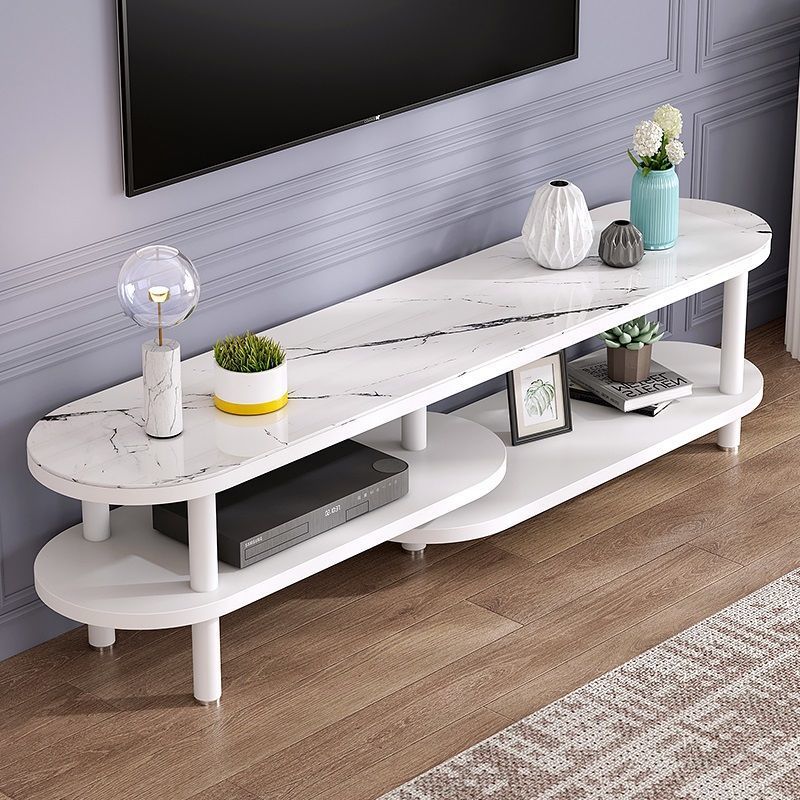 Nordic Coffee Table Tv Cabinet Combination Small Short Size Internet Celebrity Simple Small Apartment Living Room Light Luxury Glass Tv Cabinet