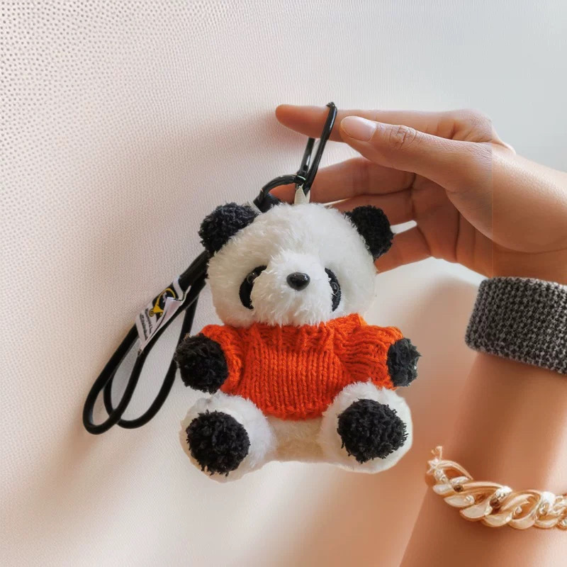 Caricatura panda peluche colgante oso espacial bolsa colgar decoración Wenchuang peluche muñeca llavero regalo para parejas