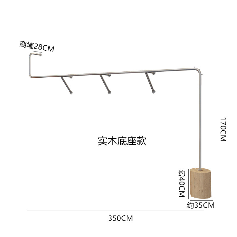 나무 받침대가있는 경사 버팀대 3.5m