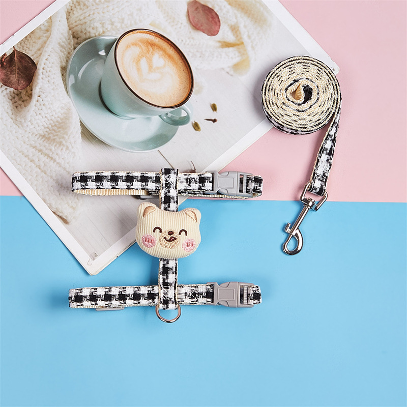 Nuevo perro remolque cuerda caminando gato cuerda tipo I-tipo anti-rotura gato tracción Teddy fuera de cuerda correa de pecho