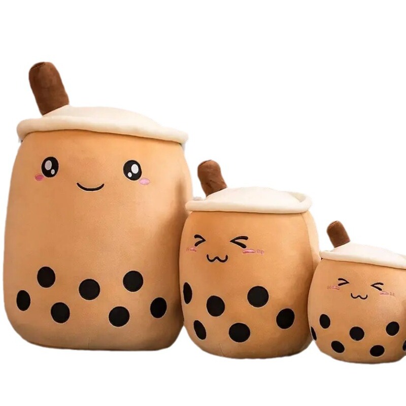 Pearl Milk Tea Pillow Bobaplushies Boba Fruit Milk Tea Plush Toy Compressed Doll Stress Relief Cute