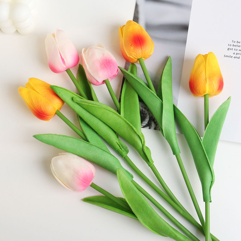 INS flor artificial tulipán flor falsa foto accesorios decoración del hogar Decoración ornamento belleza fotografía tiro fondo