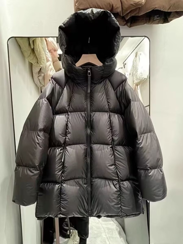 广州十三行平湖白鸭绒女士羽绒服高级感中长款冬季女装外套女批发|undefined