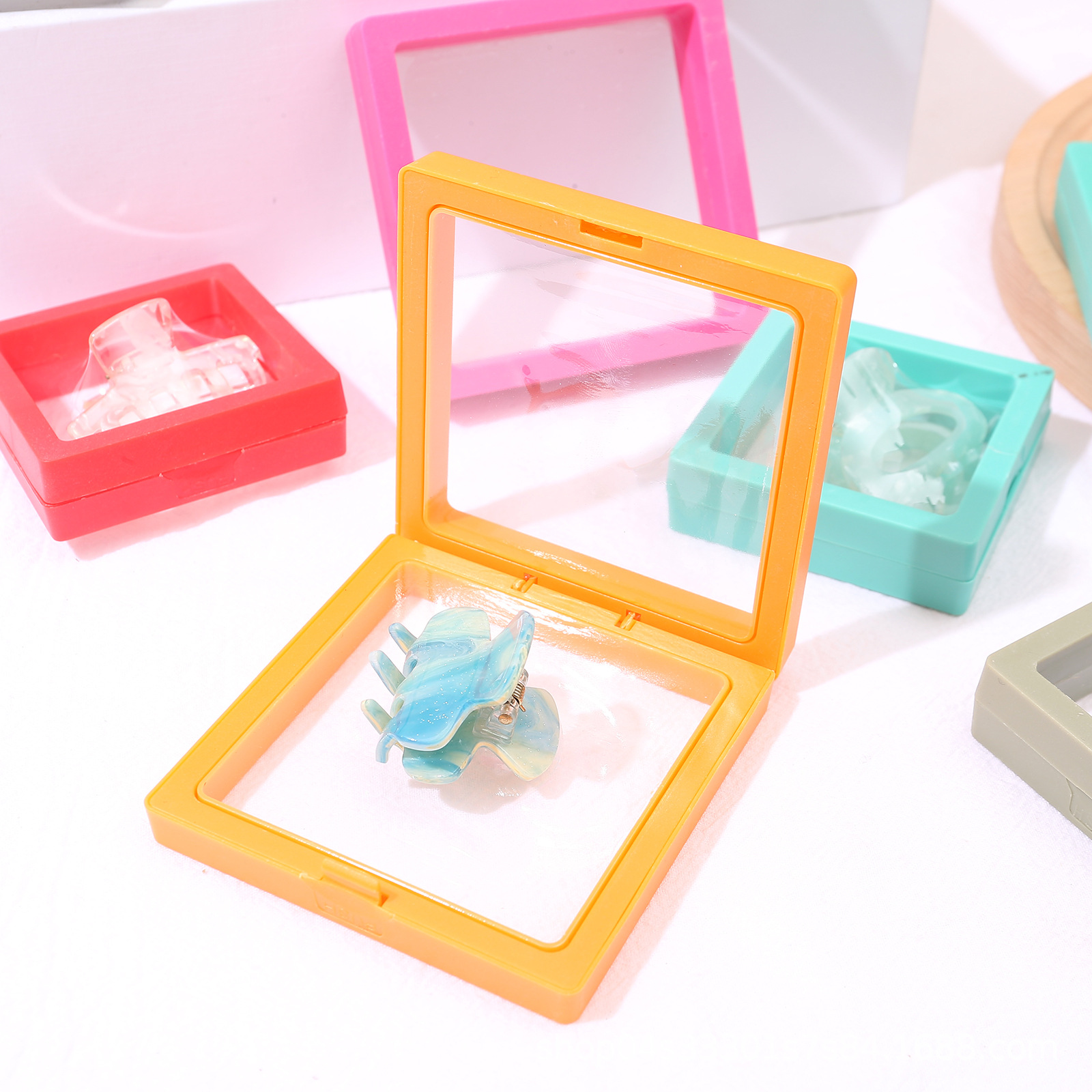 68g Weight Jewelry Boxes Classification 1 Piece Quantity Daily Occasion Plastic Material Solid Color Pattern Simple Style Style 1 Piece Plastic Simple Style Daily Solid Color Jewelry Boxes 无