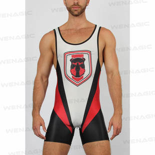 Dog Head Cross-Border Men's One-Piece Wrestling Suit Nylon Breathable Yoga Fitness Clothing Sports Cycling Training Clothing
