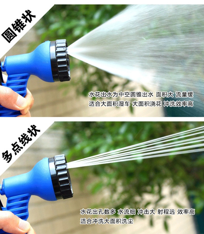 Car Wash Water Gun, Foam Brush, Car Washing, Garden Watering, Household Garden High-Pressure Water Gun Nozzle, Telescopic Hose, Soft Hose Set, Tools