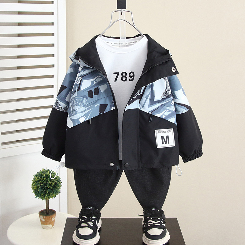 5986 chaqueta de otoño para niños 2025 primavera y otoño nuevo estilo chaqueta para niños chaqueta de otoño para bebés chaqueta con capucha