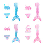 Детский купальник, крой «рыбий хвост»