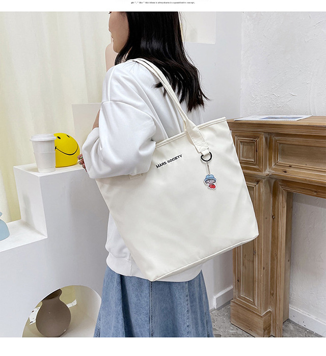 Japanese-style ins Harajuku large-capacity shopping bag, Korean-style chic casual and versatile, artistic student hand-held shoulder bag for girls undefined