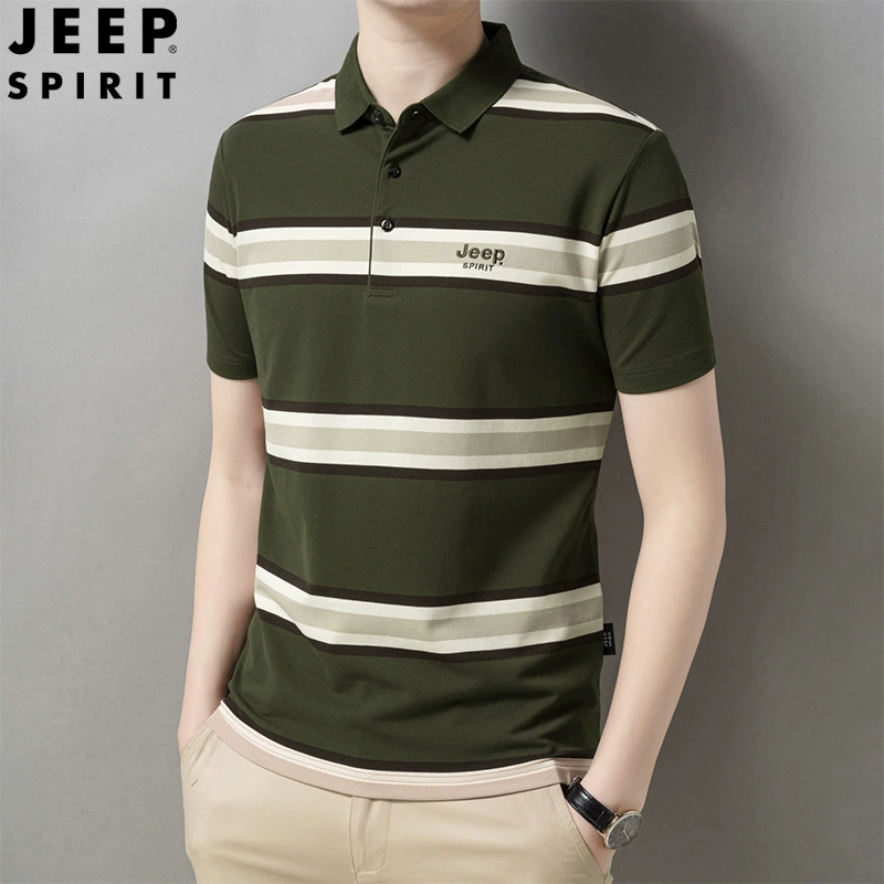 Летняя хлопковая футболка JEEP SPIRIT, поло