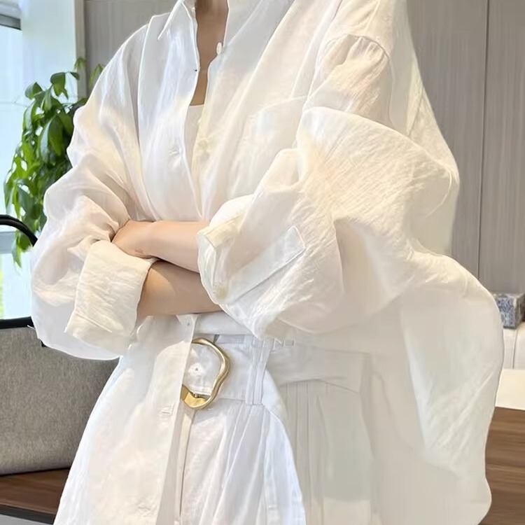 Cotton Cotton Linen Spring and Autumn Long-sleeved Sunscreen Shirt Women's Loose Casual Comfortable Slimming Simple Comfortable Comfortable Comfortable Comfortable Shirt Cotton Cotton Linen Spring and Autumn Long-sleeved Sunscreen Shirt Women's Loose Casual Comfortable Slimming Simple Comfortable Comfortable Comfortable Comfortable Shirt