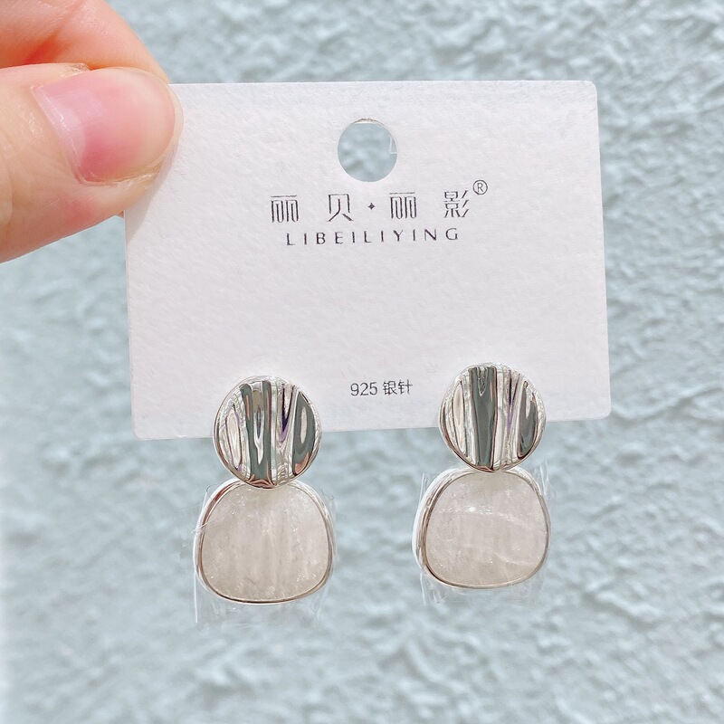 Liyin/Libeliying ドーパミンドロップ釉薬ペイントイヤリングニッチ春夏甘くて絶妙な s925 シルバー針イヤリング|undefined